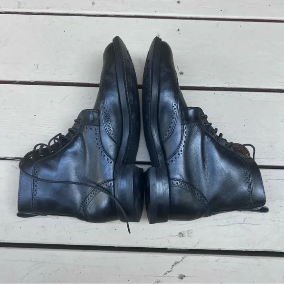 Allen Edmonds Dalton Wingtip Oxford Dress Boot Black Mens Size 9 B 1115 Dainite